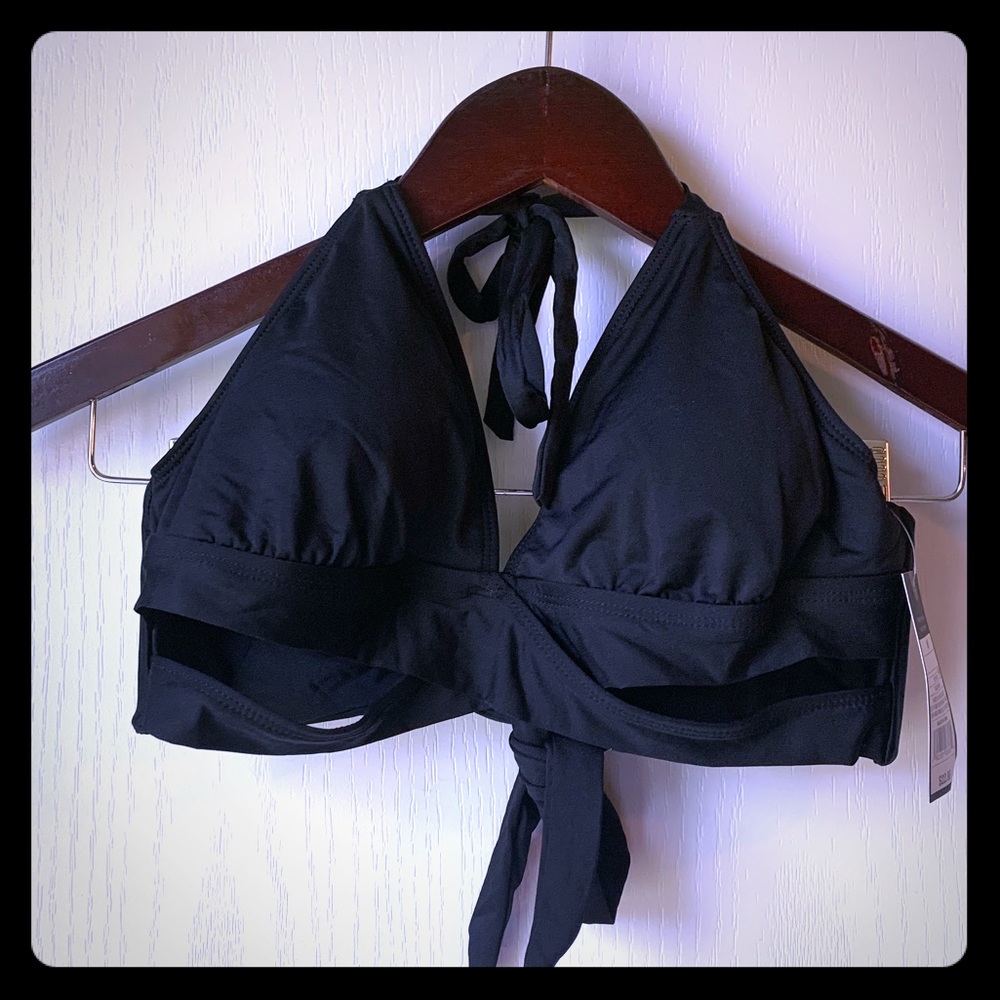 Mossimo Bikini top NWT Black Medium